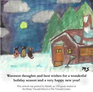 Artwork painted by Angel, a 1st grade student at HVS